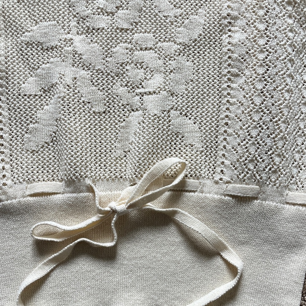 NEW Zara Cream Knit Sleeveless Top - Picture 3 of 4